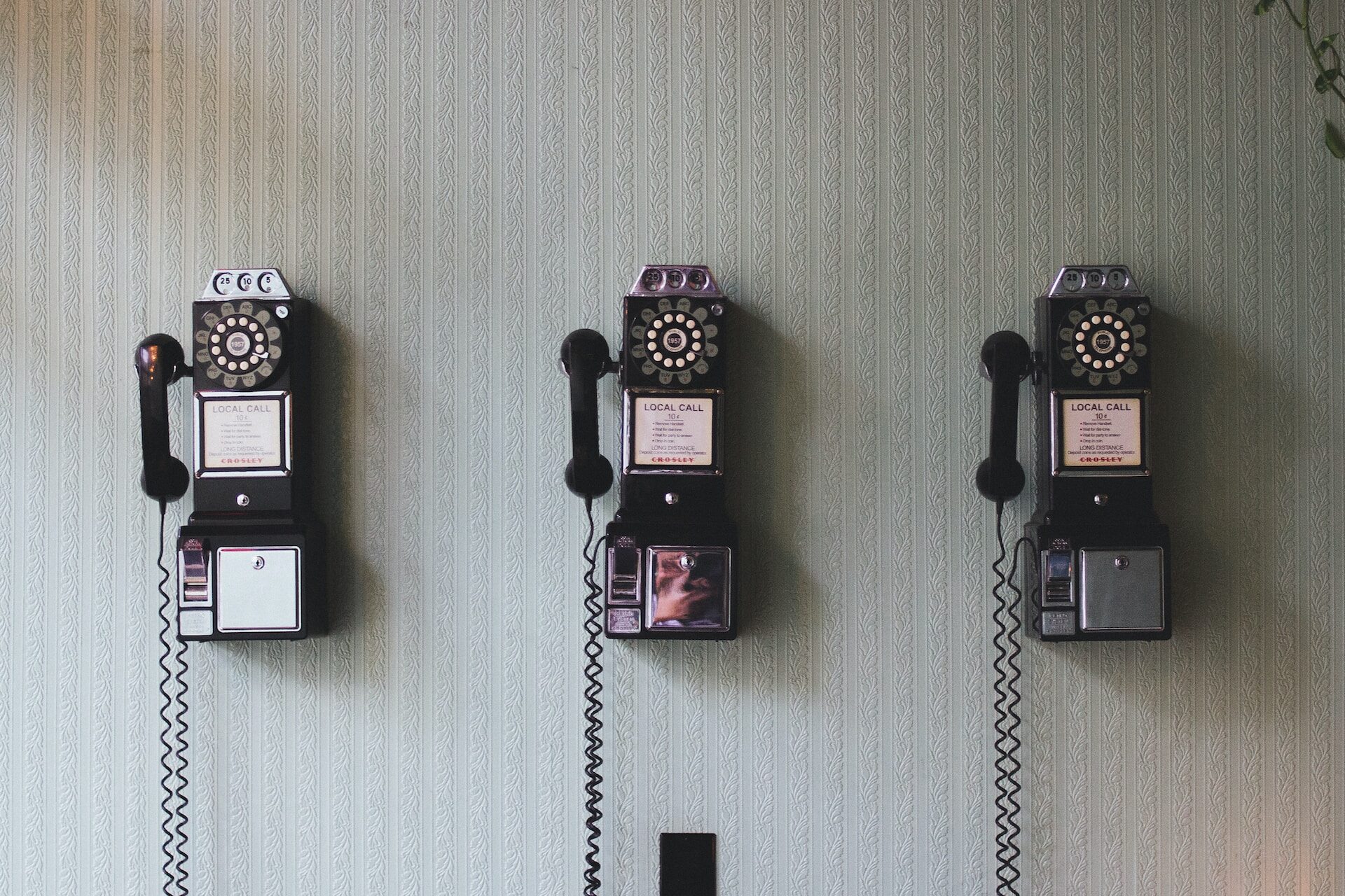 A photograph of phones, representing communication and contact with Magnum Studio.